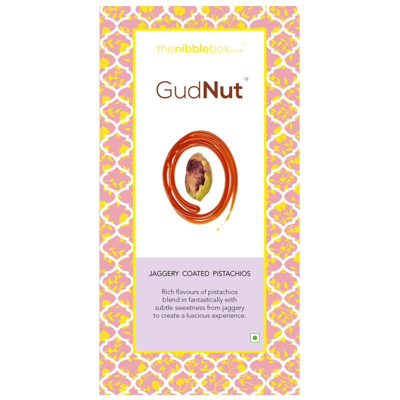 GudNut Pistachios (jaggery coated pistachios) (80g)